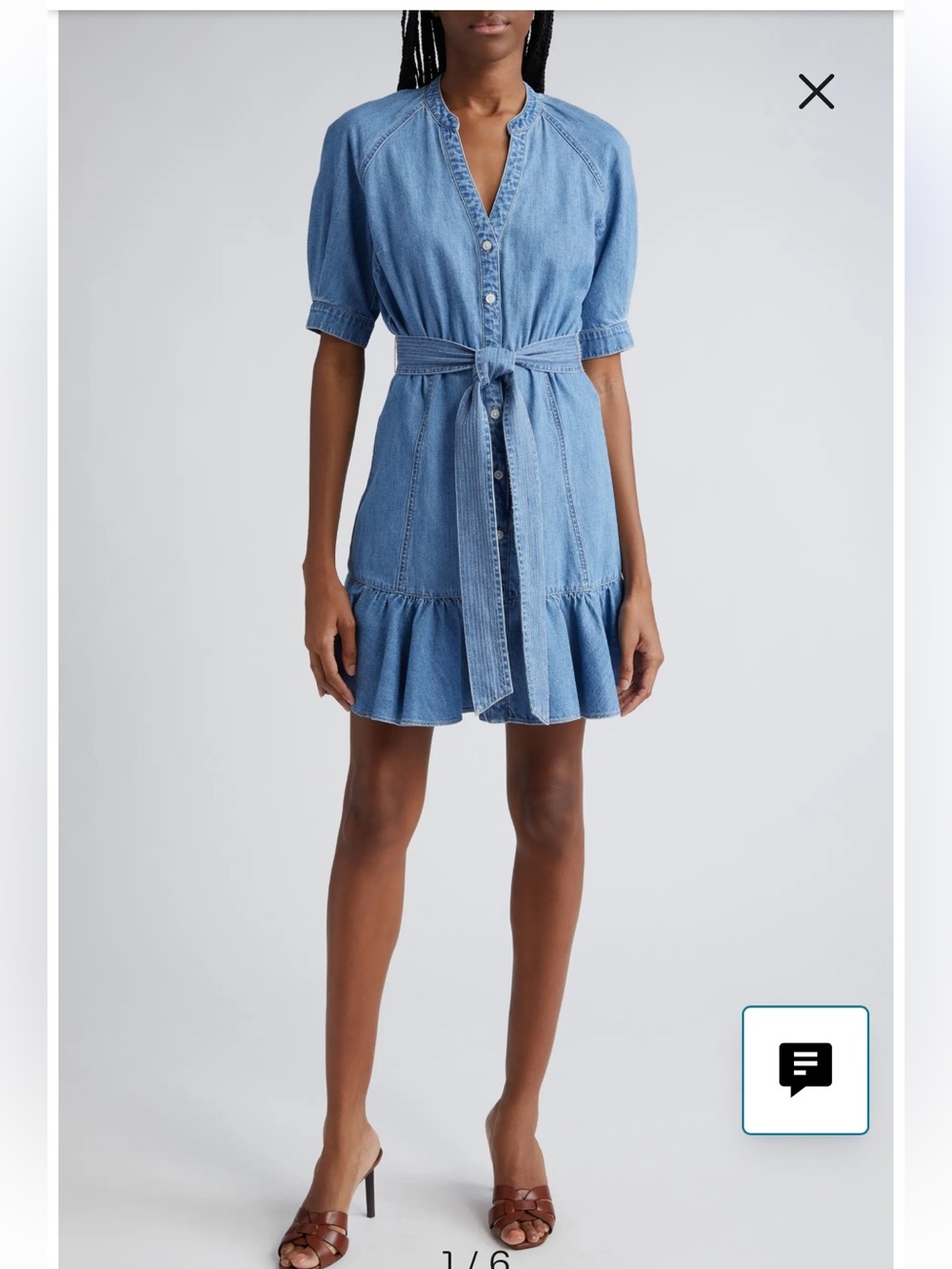 Veronica Beard Kanika Belted Denim Dress